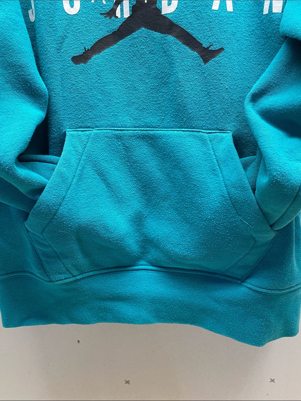 Jordan Teal Pullover Hoodie with Jumpman Logo - Picture 3 of 9